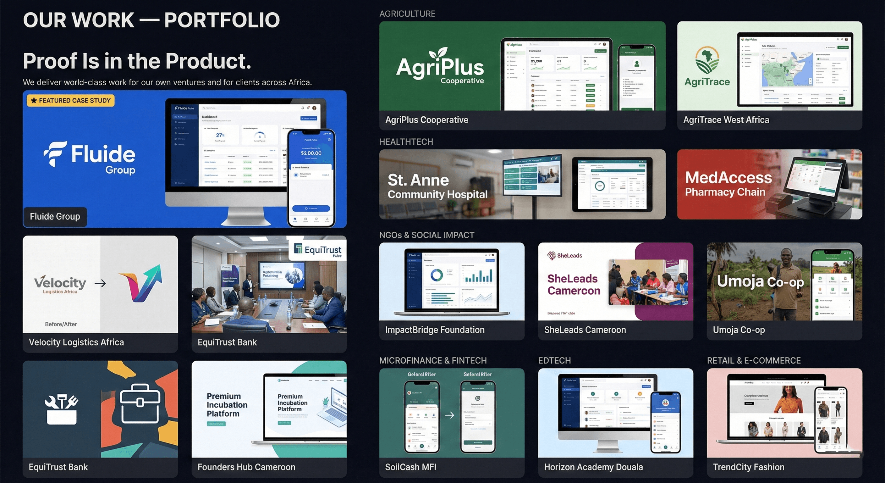 A dark-themed dashboard with charts and graphs.