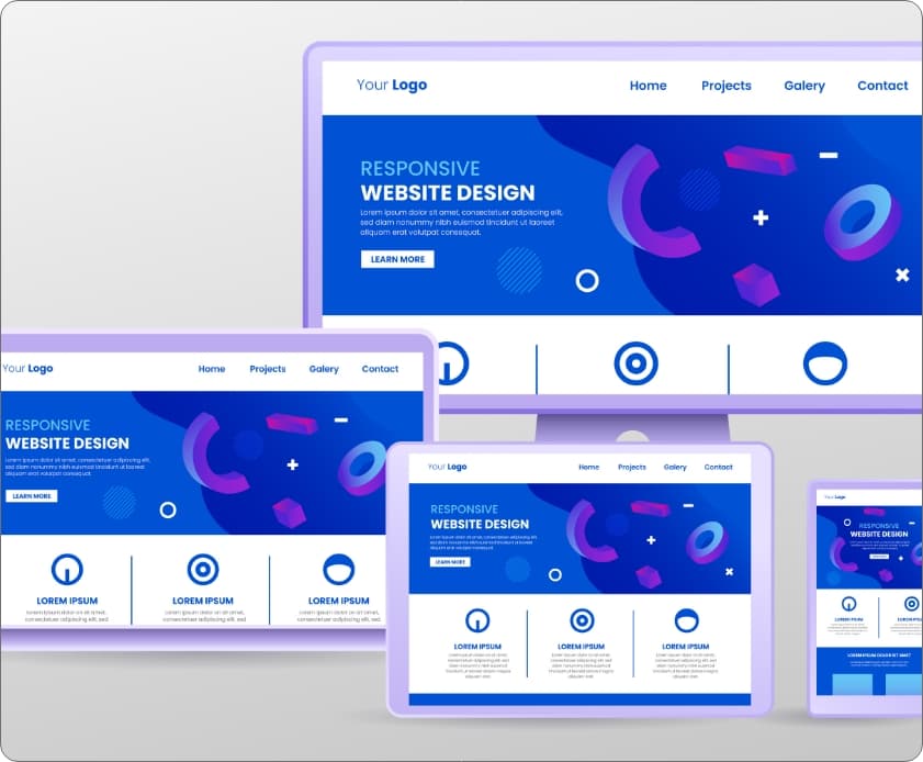 Responsive website design showcase