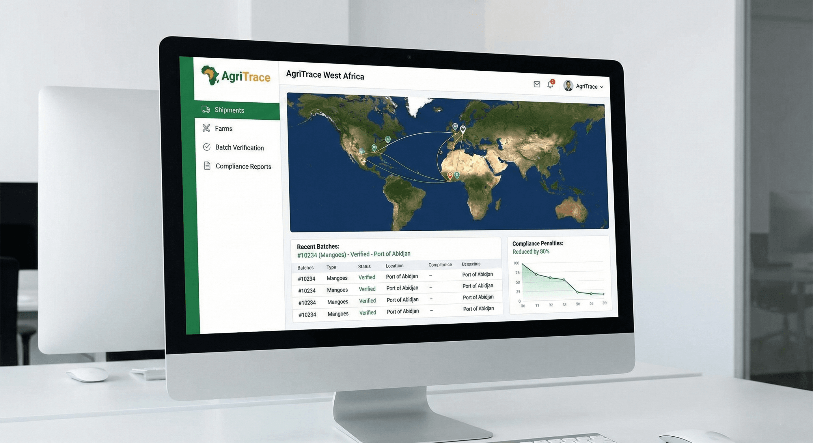 Screenshot of Produce Traceability System