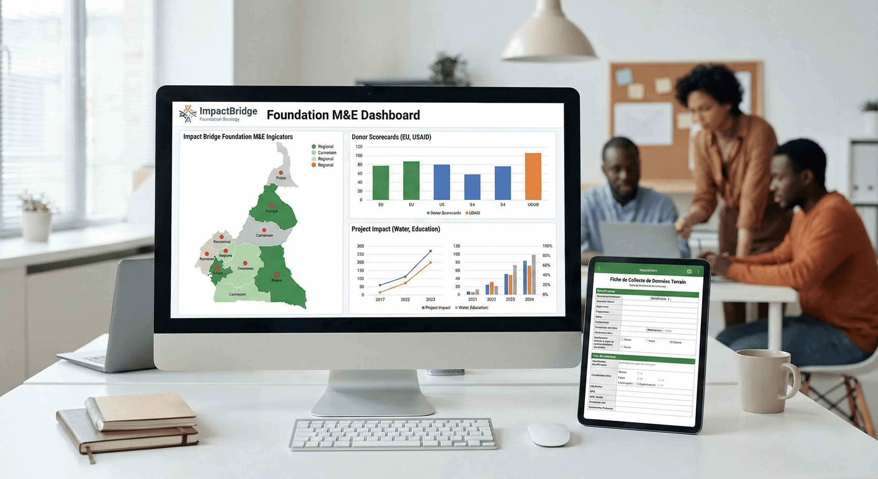 Screenshot of Monitoring & Evaluation Dashboard
