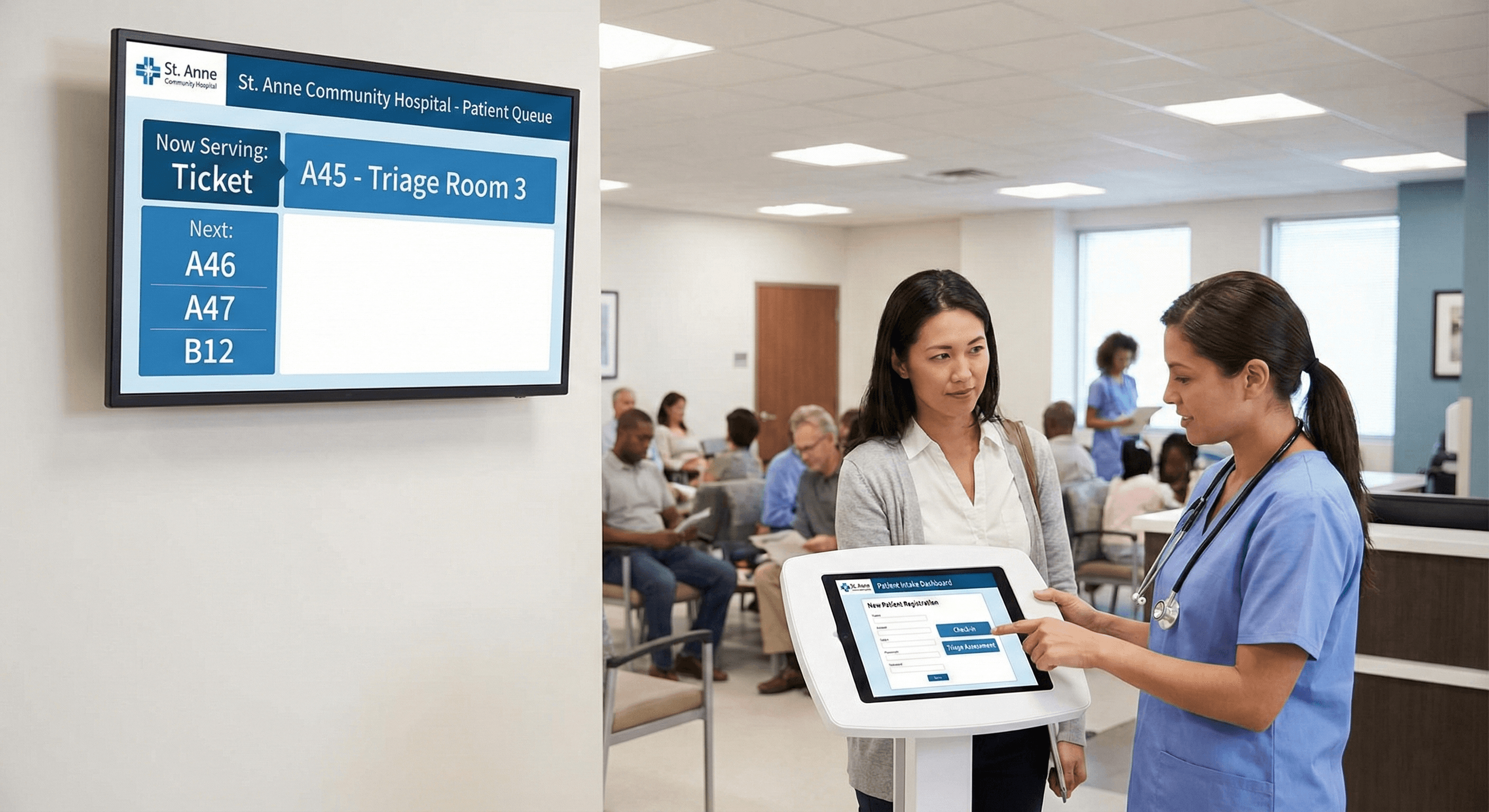 Screenshot of Patient Intake & Queue Management System